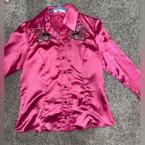 Hot pink western shirt